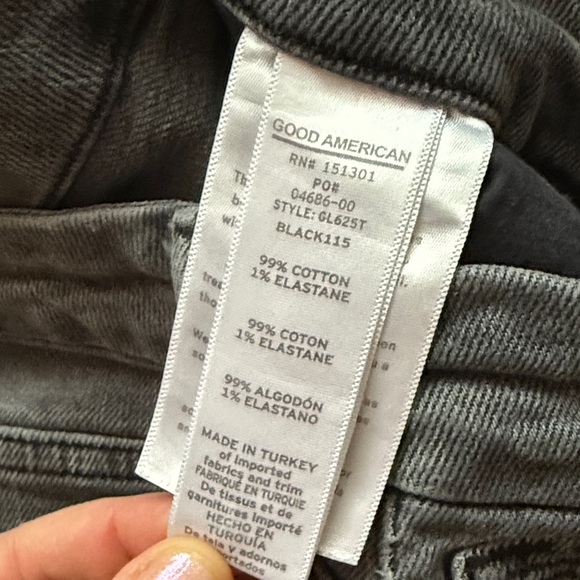 Good American Dark Gray Skinny Jeans - Picture 3 of 9